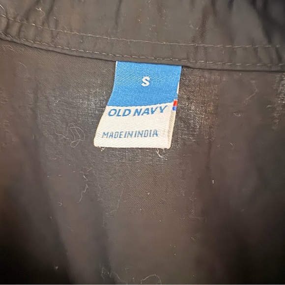 Two-Pack Old Navy Long-Sleeve Shirt Dress Sz S Black & Sz SP Cherry Bark Stripe - Picture 4 of 14